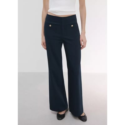 Pantalon droit boutons bijou MANGO