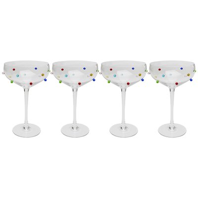 Lot de 4 verres à cocktail, PARTY DOTS KARE DESIGN