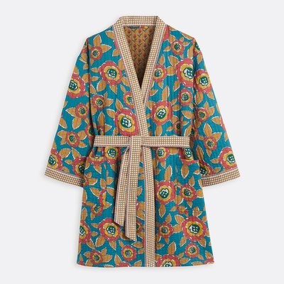 Peignoir kimono imprimé coton, Chandi JAMINI x LA REDOUTE INTERIEURS