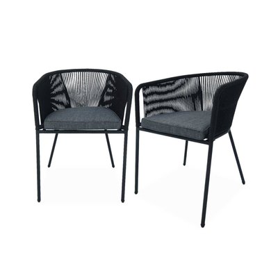 Fauteuil de jardin acier galvanisé et cordes (lot de 2) SANTOS SWEEEK