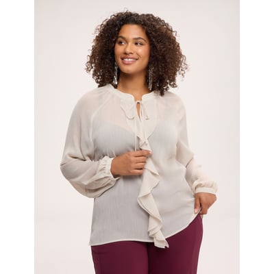 Blouse avec nœud et volant FIORELLA RUBINO