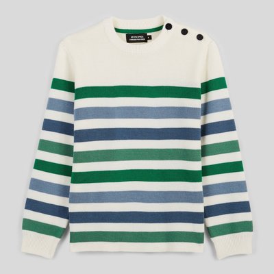 Pull marinière avec boutons sur l'épaule en laine MONOPRIX