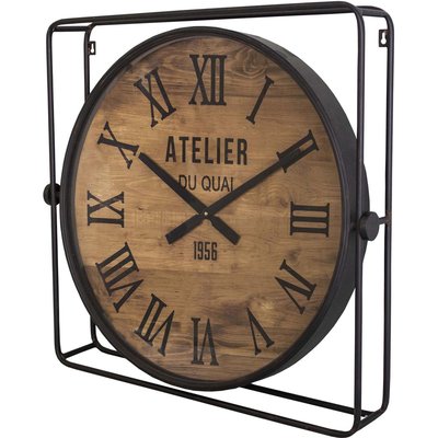Pendule industrielle avec cadre en fer 60 cm ANTIC LINE CRÉATIONS