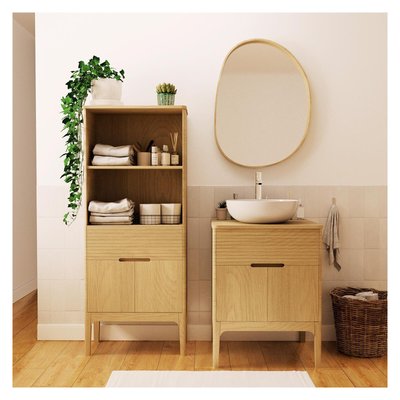 Meuble simple+vasque+rob+miroir+col ALASKA MOB IN