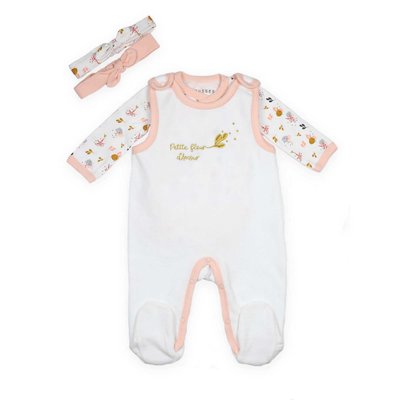 Ensemble naissance fille - Petite fleur - 4 pièces TROIS KILOS SEPT