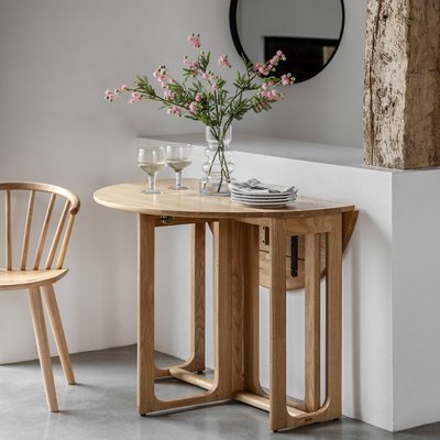 Fallon Oak Folding Dining Table (Seats 4) SO'HOME