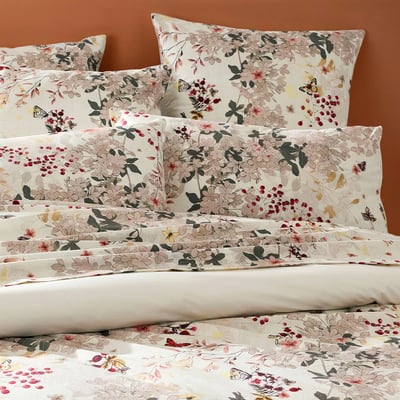 Lot de 2 taies percale de coton lavé VINTAGE FLOWERS GARNIER THIEBAUT