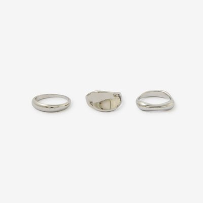 Set de 3 bagues argentées BALABOOSTE