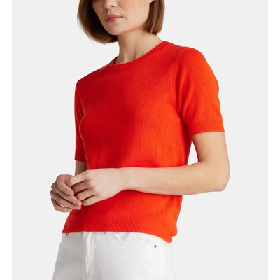 Pull Fin Ambre À Manches Courtes En Maille Pointelle GALERIES LAFAYETTE