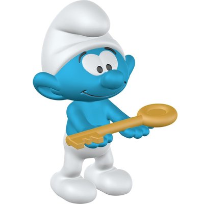 Figurine Schtroumpf avec clé SCHLEICH