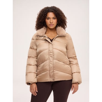 Doudoune courte avec col en peluche FIORELLA RUBINO