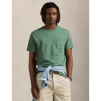 T-shirt dritta in jersey con logo ricamato POLO RALPH LAUREN
