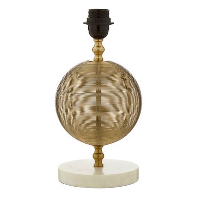 Circular Gold Wire with Marble Base Table Lamp SO'HOME