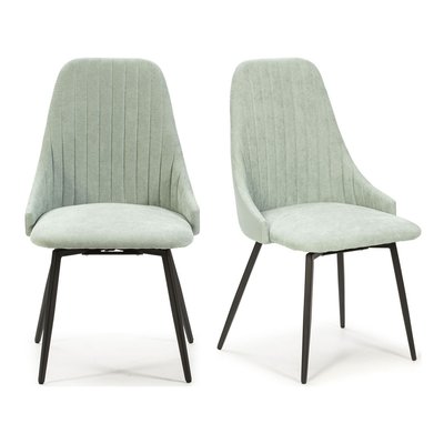 Lot de 2 chaises pivotantes en tissu - BAIA HOMIFAB