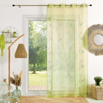 Voilage Organza Brodé fil satiné HOME MAISON