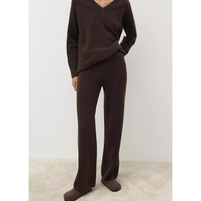 Pantalon droit maille MANGO