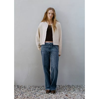 Jean droit low waist MANGO TEEN