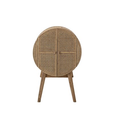 Meuble de rangement rond en bois et cannage - OTTO BLOOMINGVILLE