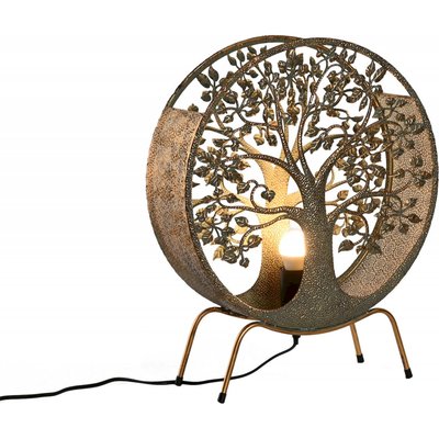 Lampe de salon en métal, motif arbre RECOLLECTION