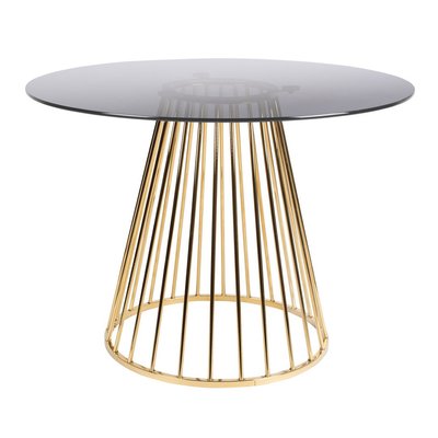 Table repas en verre et pied doré - CIRCLE MATHI DESIGN