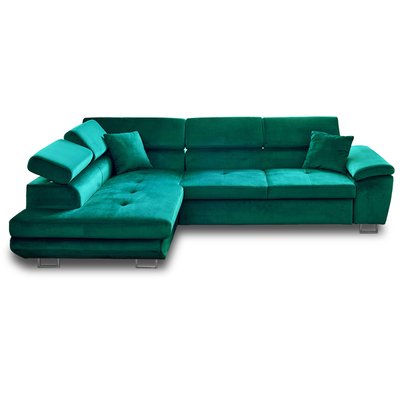 Canapé d'Angle Convertible en Velours 5 places - DIMAS LISA DESIGN