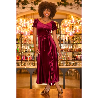Robe à Volants de Fête Parfaite en Velours JOE BROWNS