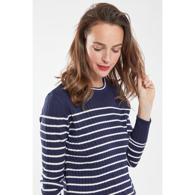 Pull marin rayé avec boutons ARMOR-LUX