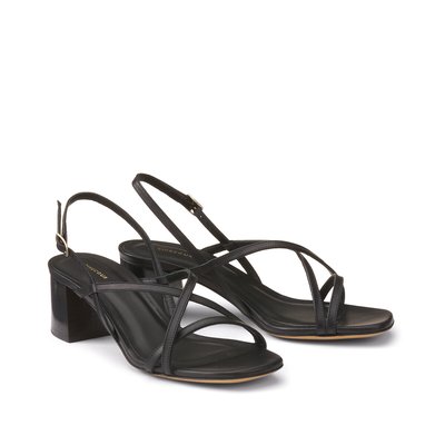 Sandales à talon n°576, cuir RIVECOUR