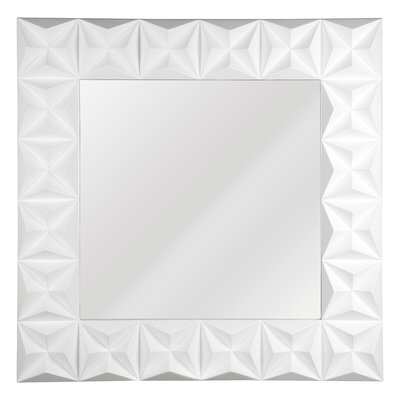 100cm 3D Effect Wall Mirror in White Gloss SO'HOME