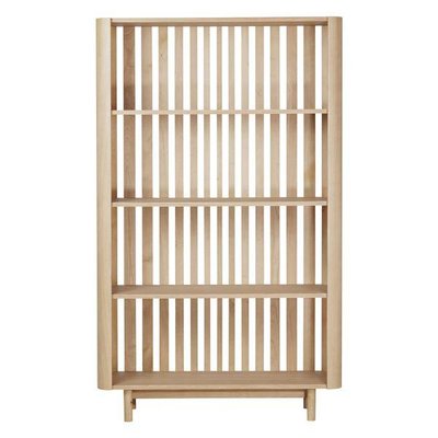 Bibliothèque chataignier Japandi 180cm Tridan ZAGO
