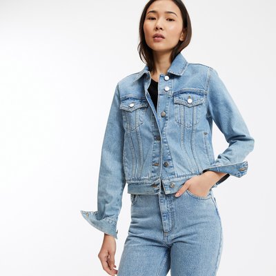 Veste ajustée en denim LA REDOUTE COLLECTIONS