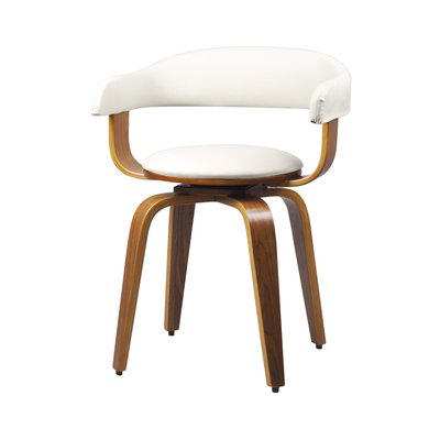 Chaise avec accoudoirs en cuir synthétique (à l'unité) - HAROLD RENDEZ-VOUS DÉCO