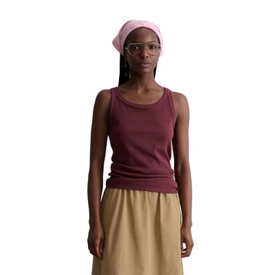 Débardeur côtelé DfC slim en jersey stretch de coton bio MARC O’POLO DENIM