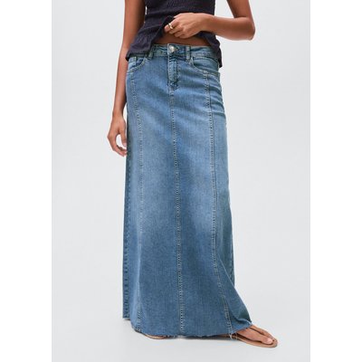 Jupe denim longue à coutures MANGO TEEN