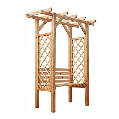 Banc 2 places avec arche traditionnel en bois CEMONJARDIN