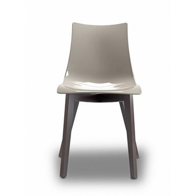 Chaise design avec pieds bois wengé - NATURAL ZEBRA Antishock blanche - Vendu à l'unité - déco originale SCAB DESIGN