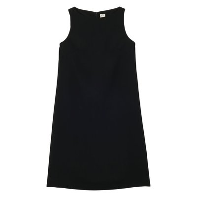 Robe Madeleine en velours lisse noir, imprim?� dor?� INES DE LA FRESSANGE PARIS