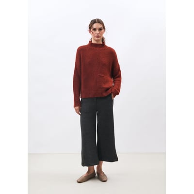 Pull en maille bouclette col montant HUMILITY