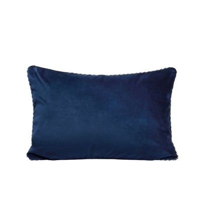 Housse De Coussin en Velours lumineux et passementerie rayée DALILA MADURA