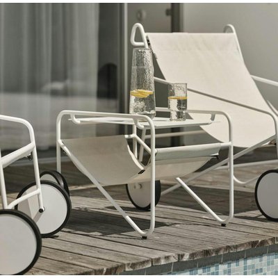 Table d'appoint de jardin en aluminium blanc OSLO PIER IMPORT