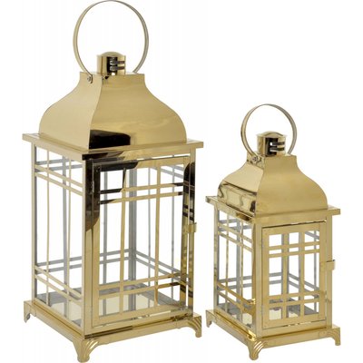 Lanterne en métal doré (lot de 2), Chic RECOLLECTION