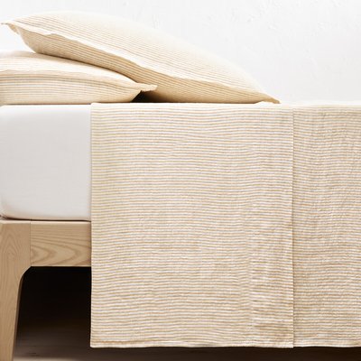 Drap plat rayé lin lavé, Limona LA REDOUTE INTERIEURS