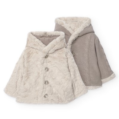 Veste réversible en maille à capuche BOBOLI
