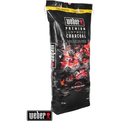 Charbon de bois 10kg dont 1kg gratuit de charbon de bois WEBER