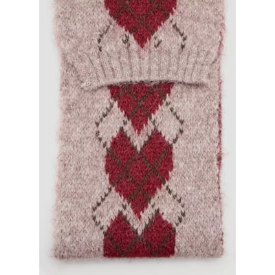 Écharpe en maille à motifs cœurs MANGO KIDS