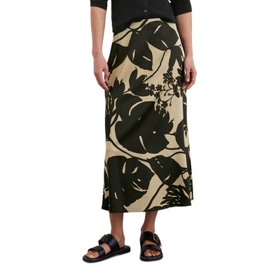 Jupe évasée en satin imprimé en viscose stretch MARC O'POLO