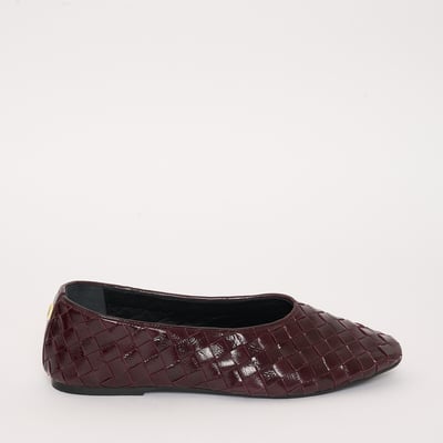 Celina Braided Patent Leather Ballet Pumps PETITE MENDIGOTE