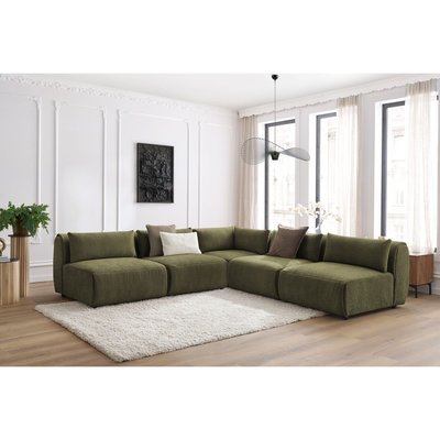 Canapé modulable 5 places en tissu texturé, JEANNE BOBOCHIC