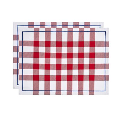 Lot de 2 sets de table en Coton, BISTROT FRANÇAIS LE JACQUARD FRANCAIS