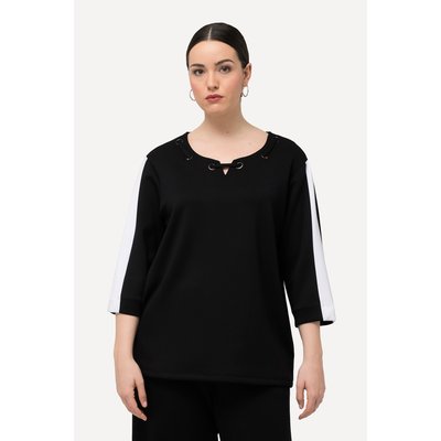 Sweat-shirt à col rond et manches ULLA POPKEN